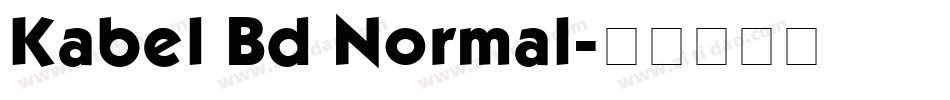 Kabel Bd Normal字体转换